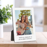 Placa Expositora Foto de cita Personalizado moderna<br><div class="desc">Crea tu propia cita personalizado y decoración de placa fotográfica en casa. Presenta su texto personalizado en tipografía moderna y una de sus imágenes favoritas.</div>
