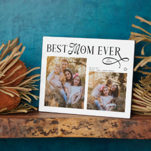 Placa Expositora Foto de corazón de la mejor mamá moderna Regalos d