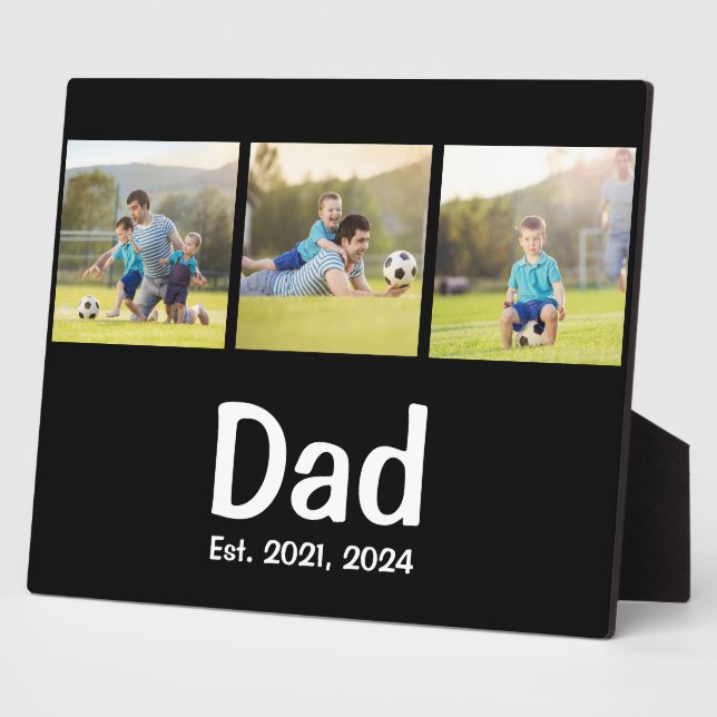 Placa Expositora Foto de Dad Established Script Negro 3 (Lado)