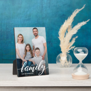 Placa Expositora Foto de escritura familiar moderna