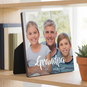 Placa Expositora Foto de escritura moderna establecida de abuelo pe