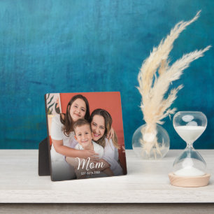 Placa Expositora Foto de Escritura Moderna Establecida por Mamá Per