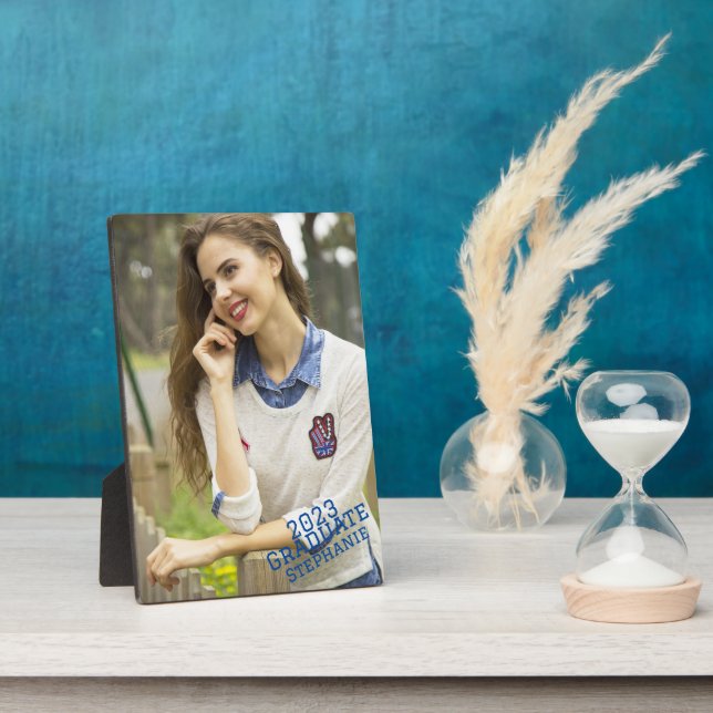 Placa Expositora Foto de graduación de personalizado (Lado)