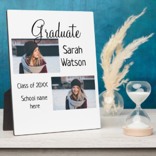 Placa Expositora foto de graduación simple clásico añadir clase año