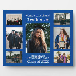 Placa Expositora Foto de graduados de la Universidad Azul