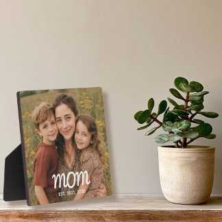 Placa Expositora Foto de guión moderno establecido por mamá persona