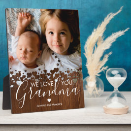 Placa Expositora Foto de la abuela Rustic Wood