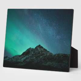 Placa Expositora Foto de la naturaleza de las luces del norte