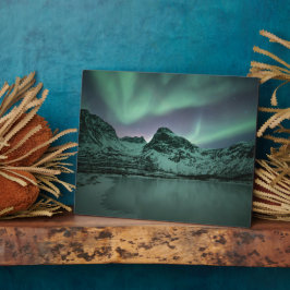 Placa Expositora Foto de la naturaleza de las luces del norte