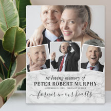 Foto de mármol conmemorativa en memoria amorosa