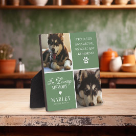 Placa Expositora Foto de memorial de mascota moderna personalizada