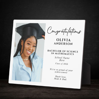 Placa Expositora Foto de mensaje Personalizado de regalo de graduac