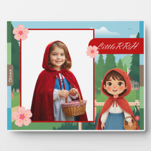 Placa Expositora Foto de mesa personalizada de Caperucita Roja