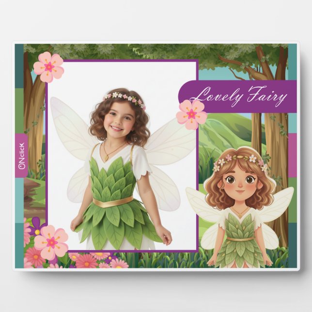 Placa Expositora Foto de mesa personalizada de Lovely Fairy (Frente)
