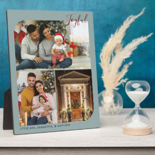Placa Expositora Foto de Navidad de Familia Moderna Personalizada c