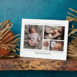 Placa Expositora Foto De Papá Nuevo Y De Bebé<br><div class="desc">Crea un adorable collage de fotos de nuevos padres y bebés con un peso de papel para un regalo del Día del Padre para un nuevo padre. Captura esos primeros días para siempre. Un recuerdo perfecto para un nuevo papá que se relaciona con su bebé.</div>