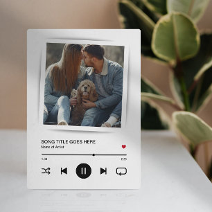 Placa Expositora Foto de pareja de artista de canción de música