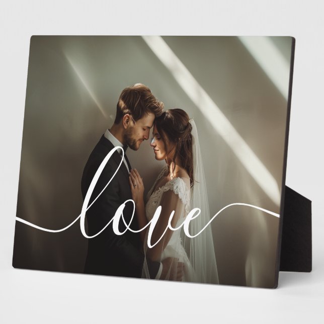 Placa Expositora Foto de pareja personalizada 'Amor' (Lado)
