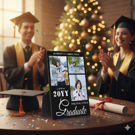 Placa Expositora Foto de recuerdo de graduación personalizada elega