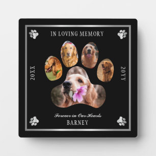 Placa Expositora Foto de recuerdo de mascota con cariño - Negro Pla