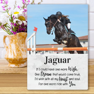 Placa Expositora Foto de regalo conmemorativa del caballo