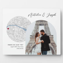 Foto de regalo de Boda de compromiso de mapa de Pa