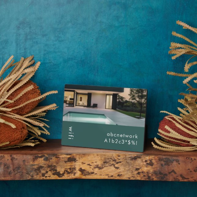 Placa Expositora Foto de Rótulo de contraseña de Wifi (Lado)