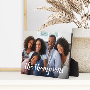 Placa Expositora Foto de superposición de nombre de familia