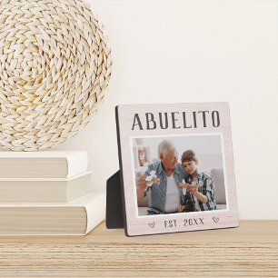 Placa Expositora Foto del abuelo de Abuelito ruso personalizado