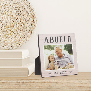 Placa Expositora Foto del abuelo de Abuelo ruso personalizado