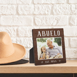 Placa Expositora Foto del abuelo de Abuelo ruso personalizado