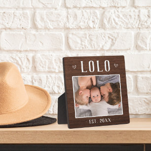 Placa Expositora Foto del abuelo Lolo personalizado ruso
