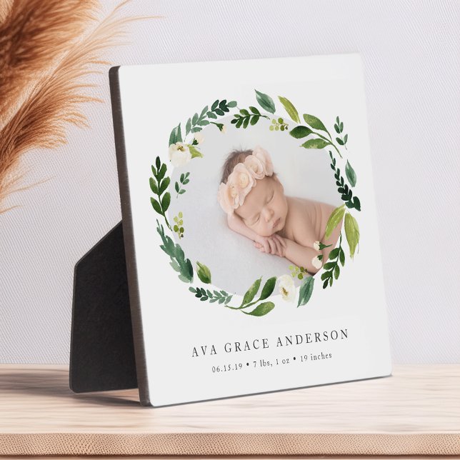 Placa Expositora Foto del bebé floral de Alabaster (Subido por el creador)