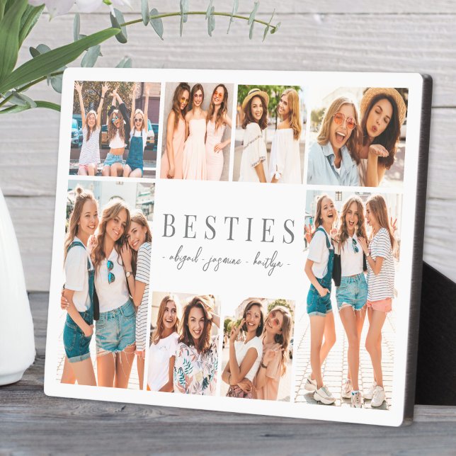 Placa Expositora Foto del Collage BFF elegante de los mejores amigo (Best Friends Elegant BFF Collage Photo plaque)