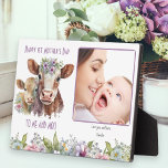Placa Expositora Foto del Día de la Madre Madre Madre de Mamá y Mad<br><div class="desc">Primera placa fotográfica del Día de la Madre para Mí y Moo. Añade tu foto favorita de madre y bebé a este lindo y divertido toque de pantalla de imágenes, perfecto para una nueva madre de su bebé o hijo pequeño. Puedes editar toda la redacción y añadir un mensaje personalizado,...</div>