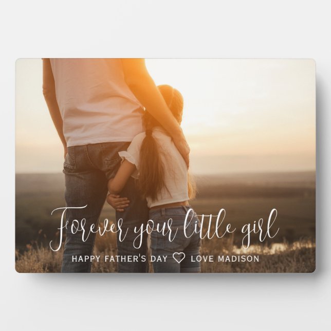 Placa Expositora Foto del Personalizado del Día del Padre Feliz (Frente)