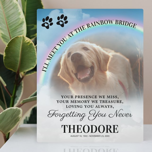 Placa Expositora Foto del puente arcoiris conmemorativo del mascota (Subido por el creador)