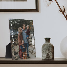 Placa Expositora Foto familiar de viajes editorial moderno Keepsake