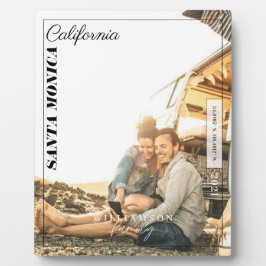 Placa Expositora Foto familiar de viajes editorial moderno Keepsake