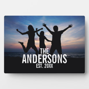 Placa Expositora Foto familiar personalizada con nombre familiar