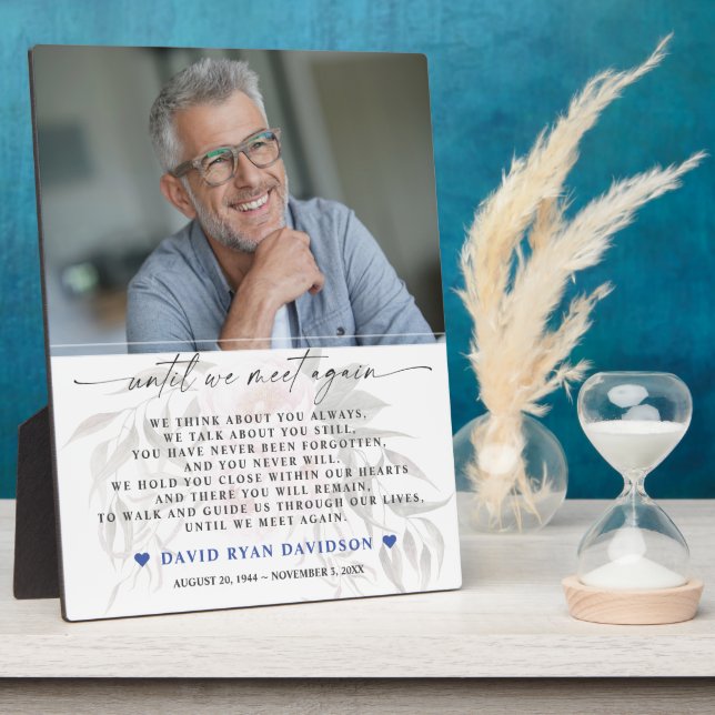 Placa Expositora Foto floral desvanecida hasta que nos encontramos  (Lado)