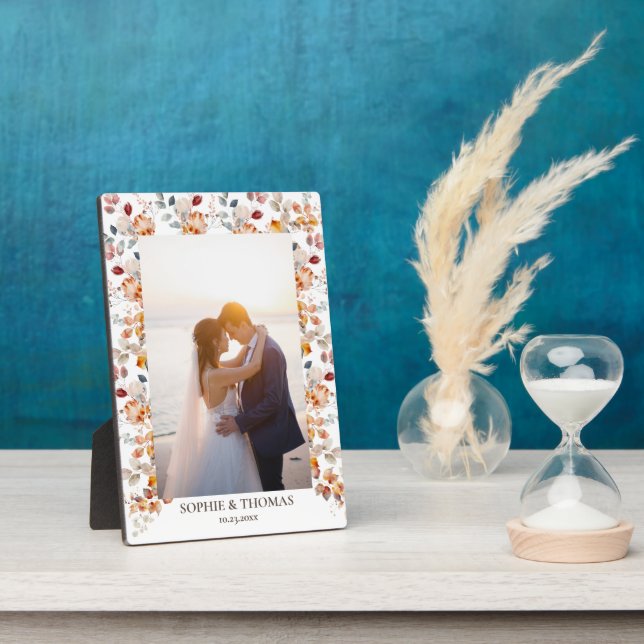 Placa Expositora Foto floral personalizada (Lado)