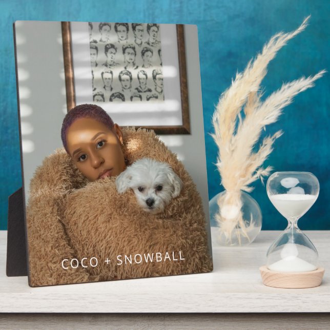 Placa Expositora Foto Keepsake de la madre del perro y del Mascota  (Lado)