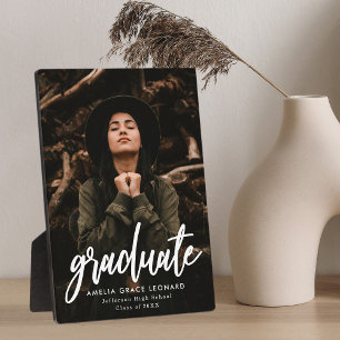 Placa Expositora Foto moderna de graduación de escritura blanca