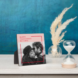 Placa Expositora Foto moderna | Regalo de San Valentín Red & Pink H