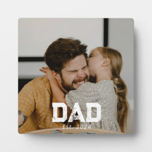 Placa Expositora Foto Negrita Moderna Establecida de Papá Personali