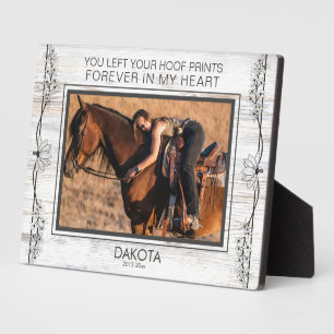Placa Expositora Foto personalizada de caballo conmemorativa