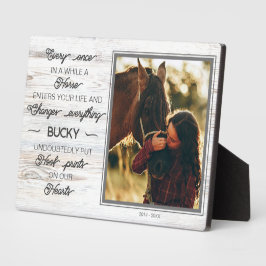 Placa Expositora Foto personalizada de caballo memorial