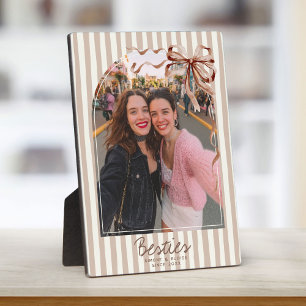 Placa Expositora Foto personalizada de mejores amigos en tonos tier