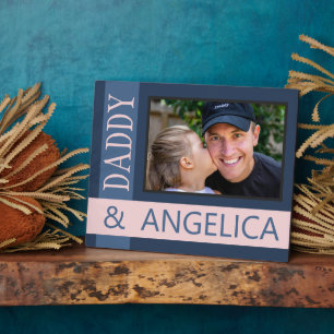 Placa Expositora Foto personalizada de papá con niño